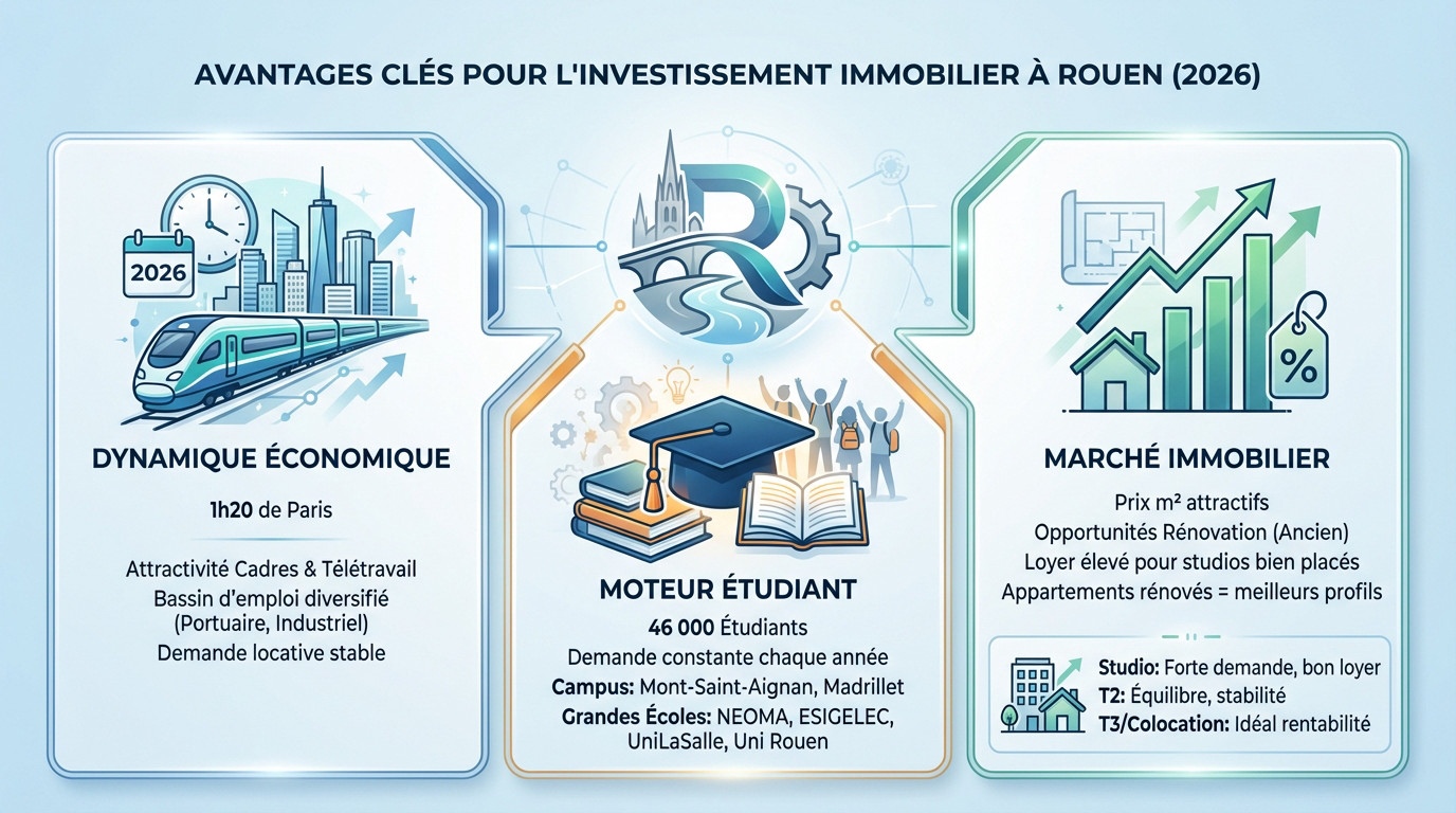 Avantages de l'investissement immobilier à Rouen en 2026