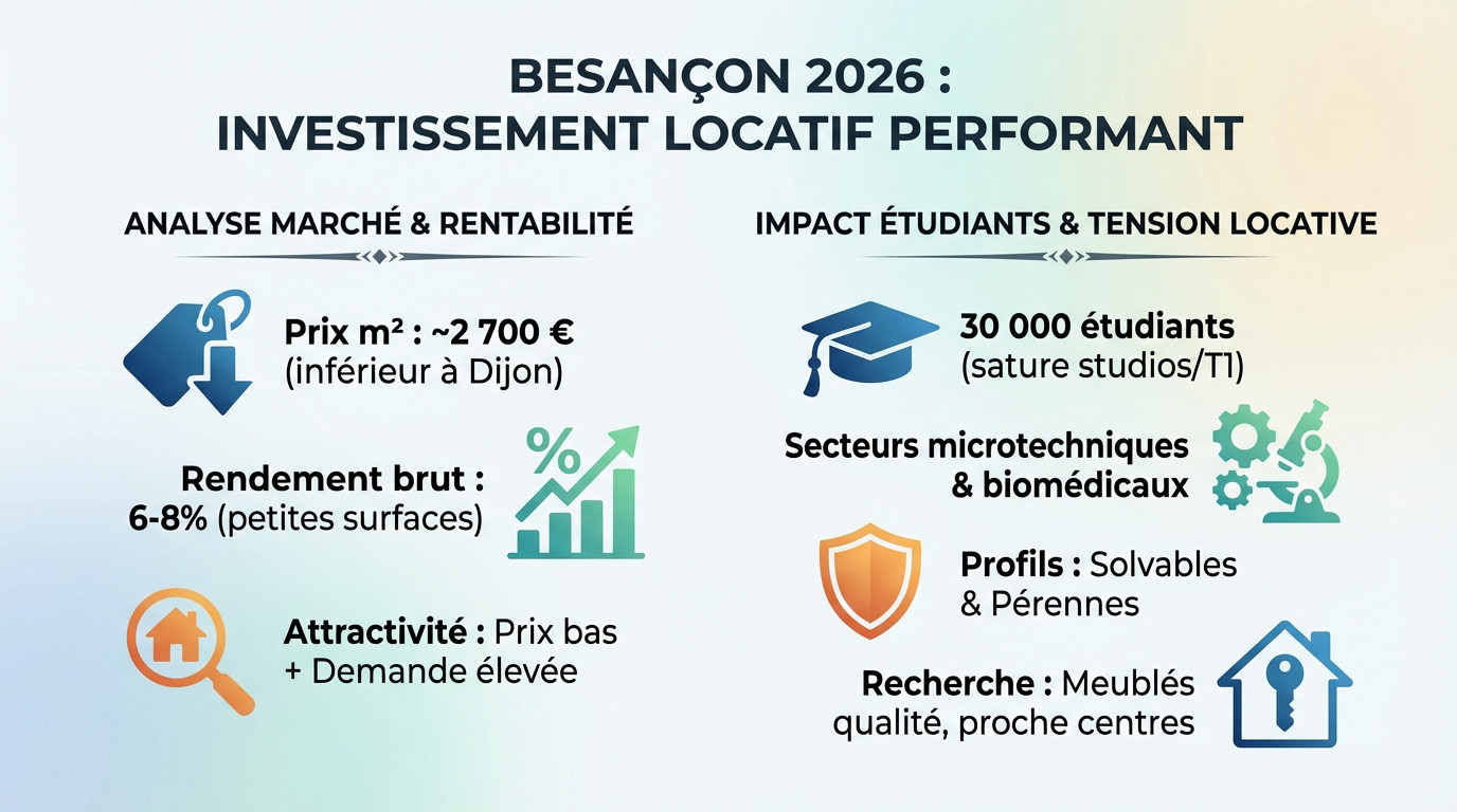 Marché immobilier performant à Besançon en 2026