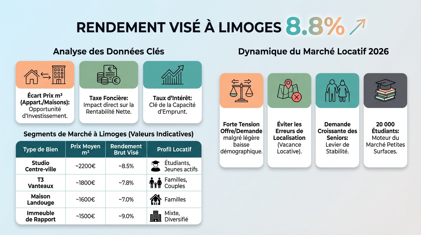 Infographie sur le rendement de 8,8% à Limoges