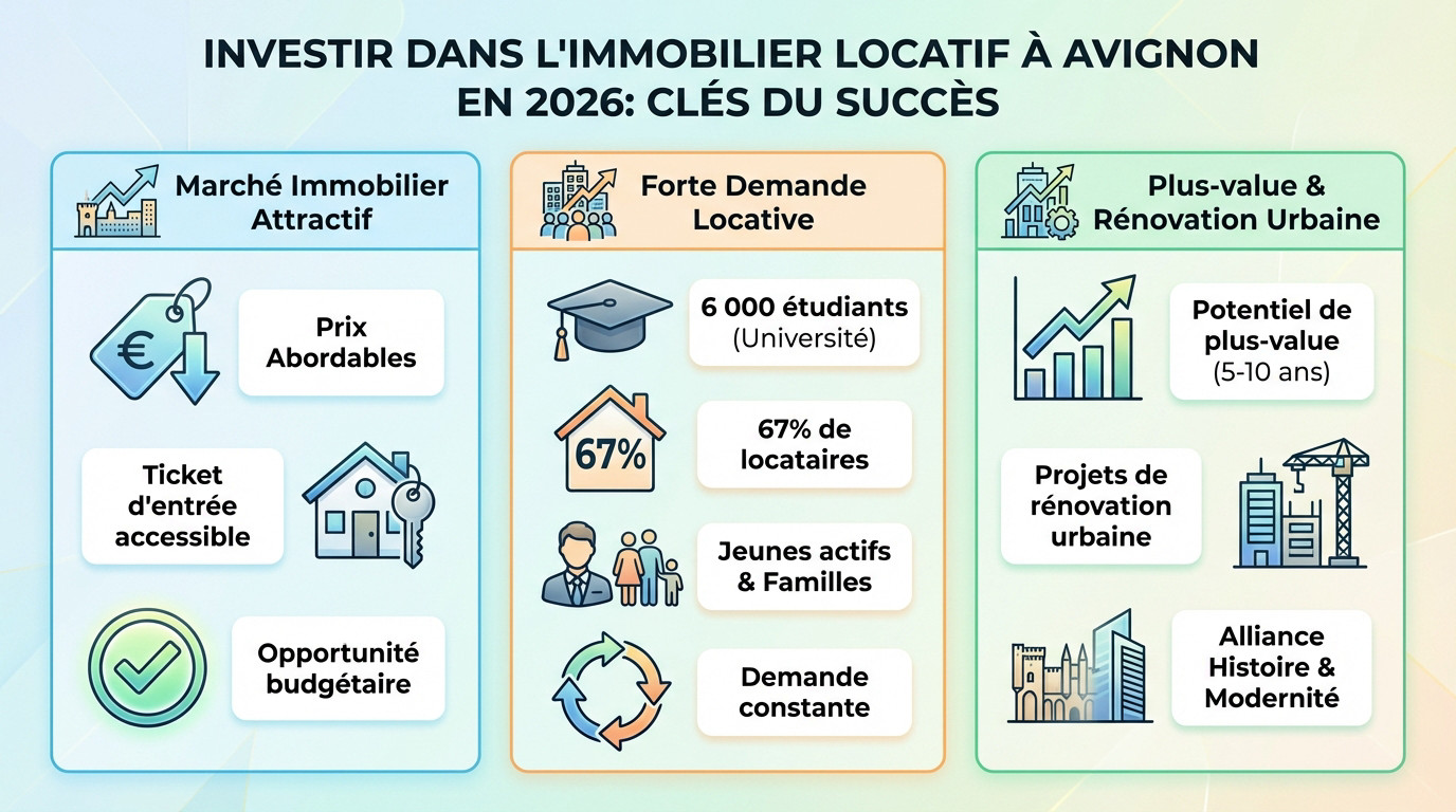 Opportunités de rendement pour un investissement locatif à Avignon en 2026