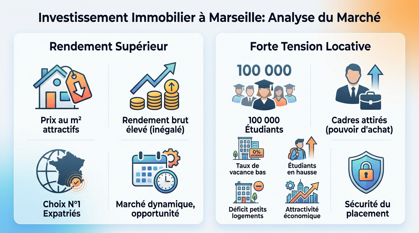 Analyse des opportunités pour un investissement locatif marseille