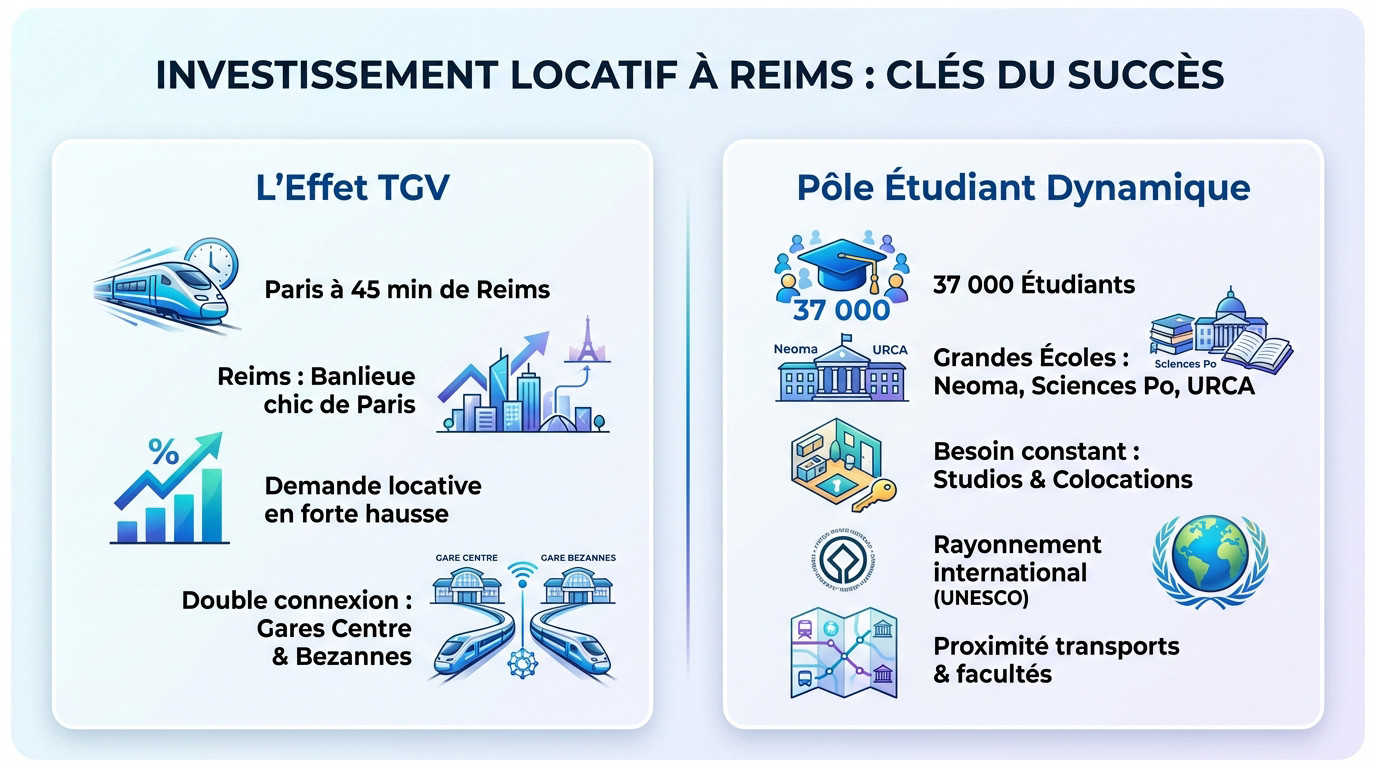 Immeuble de standing pour un investissement locatif à Reims