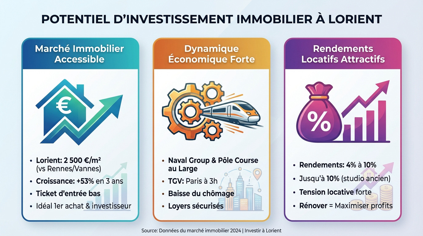 Investissement immobilier à Lorient : une ville portuaire dynamique avec un fort potentiel locatif