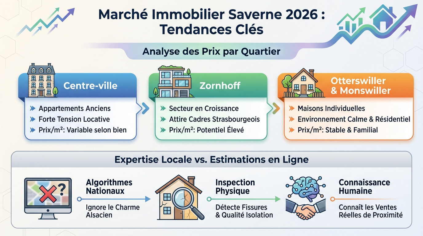 Analyse des prix immobiliers à Saverne par quartier en 2026