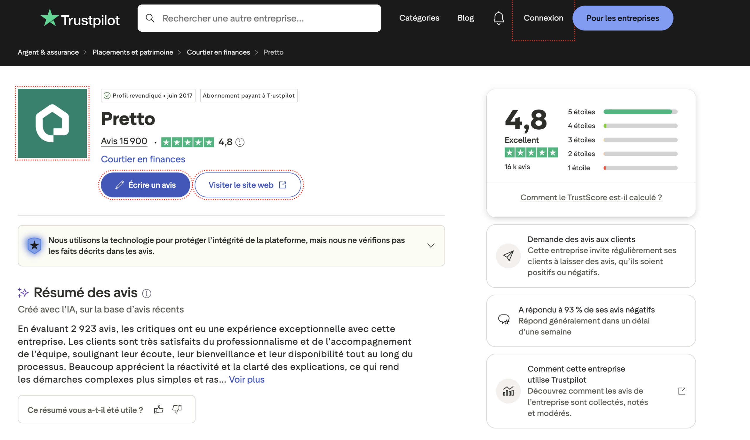 avis pretto